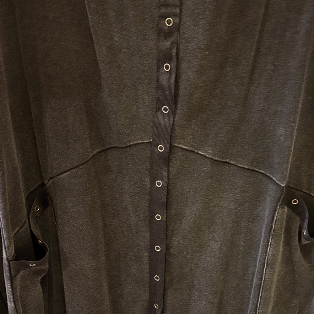 Soft Surroundings Washed Black Buttoned Duster or Dress - Picture 5 of 16